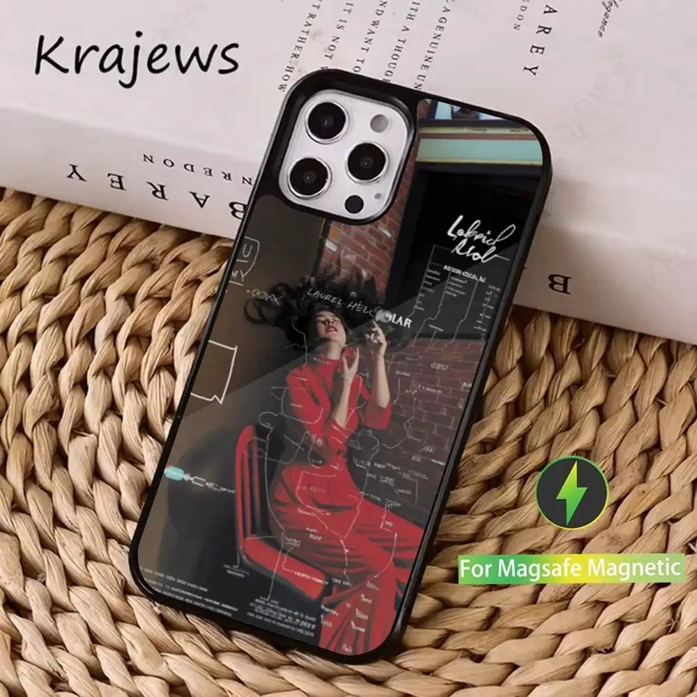 Funda de teléfono M-Mitskis Singer para iPhone 16,15,14,13,12,11,Pro,Max,Plus,Mini, Magsafe, funda de carga inalámbrica magnética