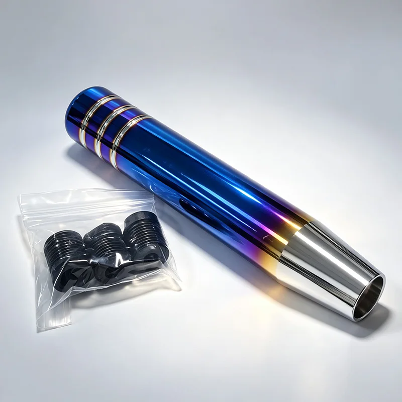 Verbrannter Blau-Gradient Aluminium-Schaltknauf für Schaltgetriebe, Universeller Schalthebel-Knauf zur Modifikation des Fahrzeuginnenraums – Detail 8