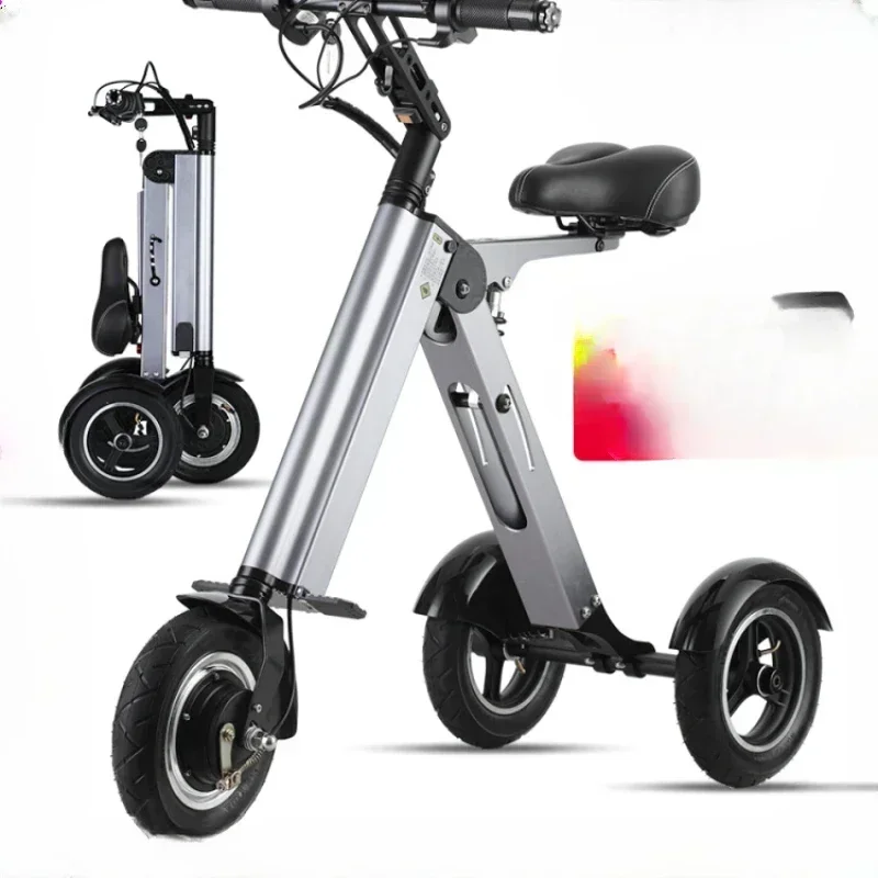 Folding ultra lightweight lithium battery carrying tricycle for adults, elderly, women, fashionable mini