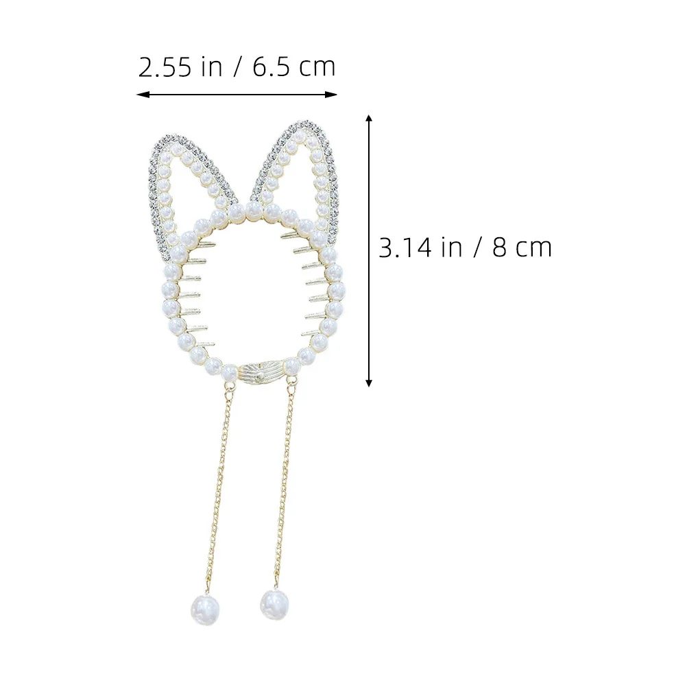 مشبك شعر أنيق على شكل كعكة من حجر الراين للفتيات، إكسسوار تصفيف لطيف على شكل ذيل حصان، مشابك معدنية مزخرفة لحفلات الزفاف اليومية