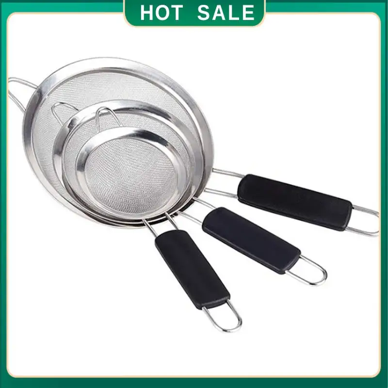 

Soy Juice Flour Sieve Filter Stainless Steel Flour Sifter Frying Scoop Kitchen Utensil