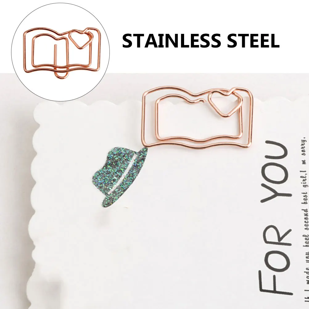

30pcs Paper Fun Paper Clips Clips for Office Desk Decor Document Fixing Mini Note Folder Small Paperclips Student Use