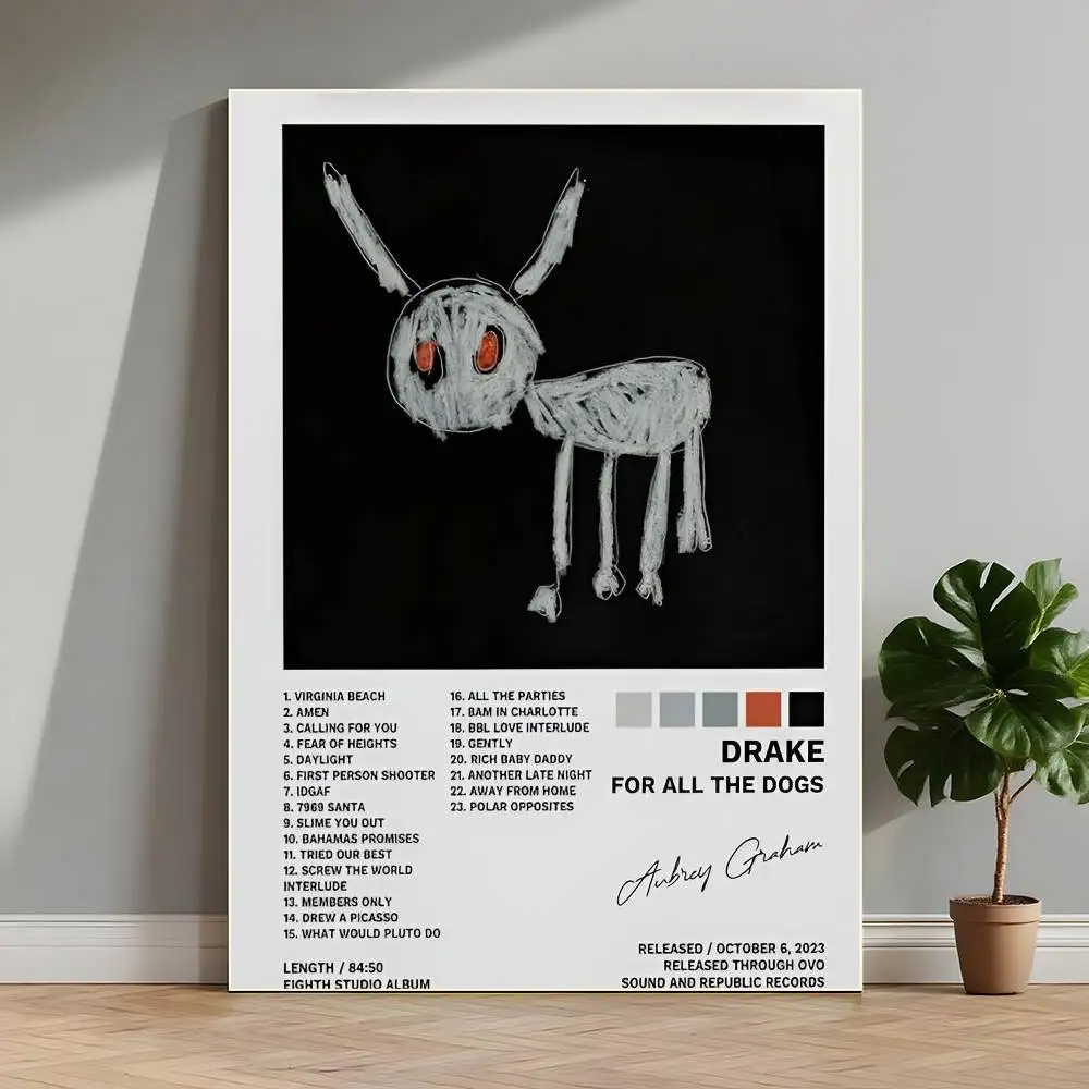 ملصق غلاف ألبوم مغني الراب D-Drake عالي الدقة ملصقات مقاومة للماء ذاتية اللصق ديكور متعدد الاستخدامات للمنازل والحانات والفنادق المزيد #4