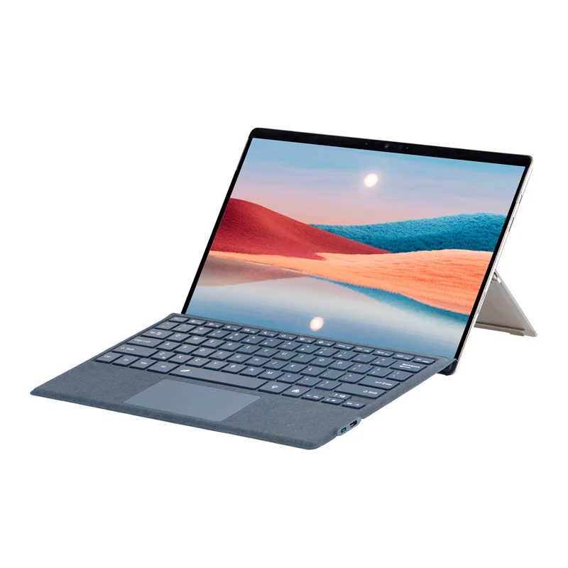 BT คีย์บอร์ดไร้สายสําหรับ Microsoft Surface Pro 7 6 5 4 3 แป้นพิมพ์ทัชแพดพร้อม Backlit Teclado รัสเซียสเปนอาหรับภาษาอังกฤษ