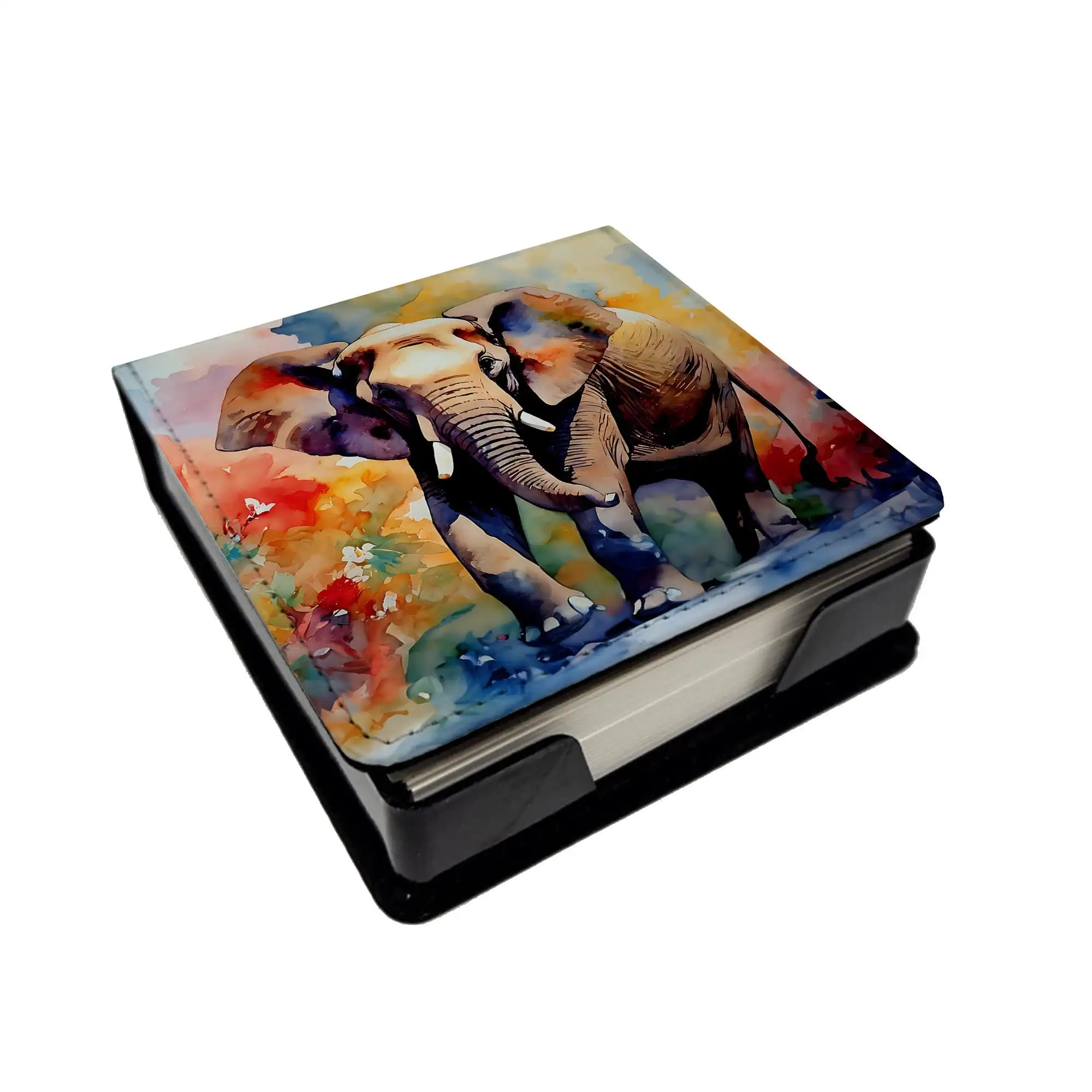 

Подставка для заметок из искусственной кожи «Слон» с дизайнерской обложкой, настольный аксессуар, офисный подарок, улучшенная версия