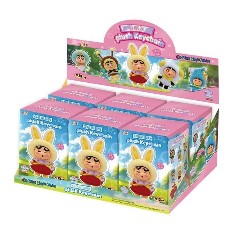 

New 6Pcs/Set Crayon Shin-chan Surprise Blind Box Anime Character Figurine Model Toy Plush Ornament Animal Party Children's Gift