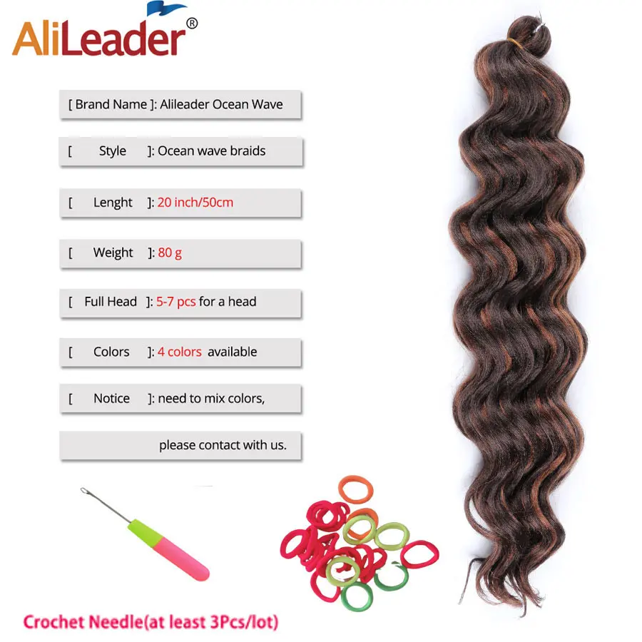 Synthetic 20Inch Freetress Water Wave Canecalon Hair Crochet Hair Extensions Water Wave Synthetic Hair Water Wave Braiding Hair