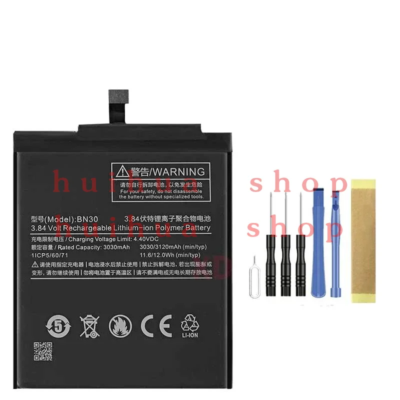 

High Quality BN30 Li-ion Phone Replace The Battery For Xiaomi Redmi 4A Bateria + Free Tools