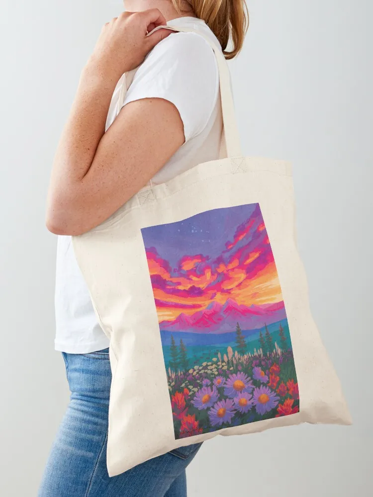 Zodiac Signs As Landscape Paintings - Taurus Tote Bag eco pack shopper bags Canvas Tote Bag