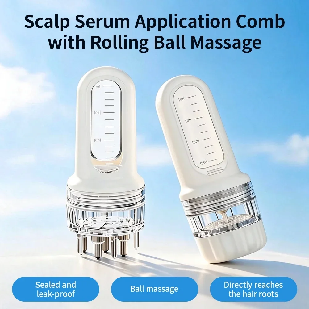 Multi Needle Scalp Hair Oil Applicator Transparent Color Fluid Bottle for Dispenser Home Travel Safe Reliable Durable