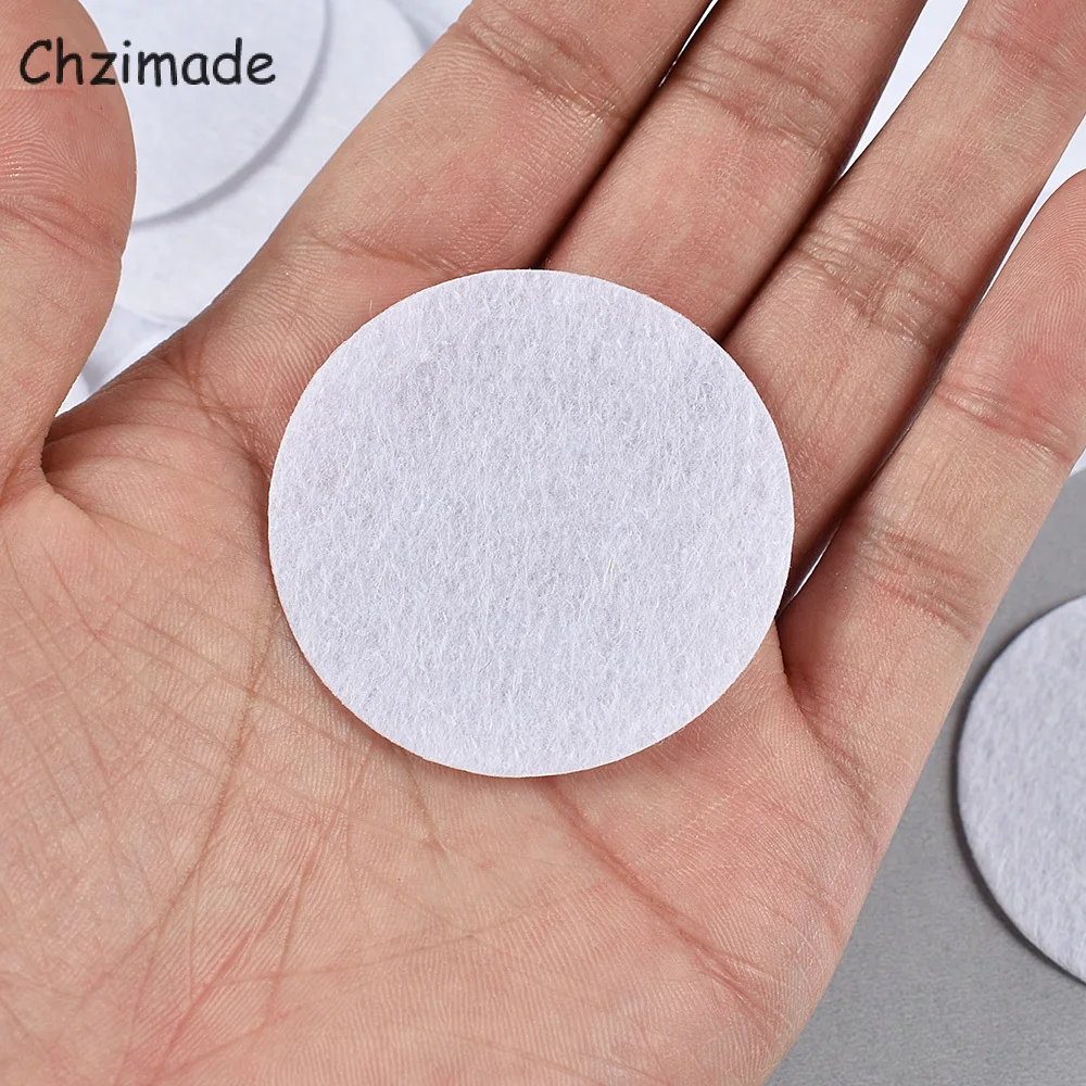 Chzimade White Non-Woven Round Felt Circle Fabric Pads For Coats Clothes Garment Diy Sewing Accessories