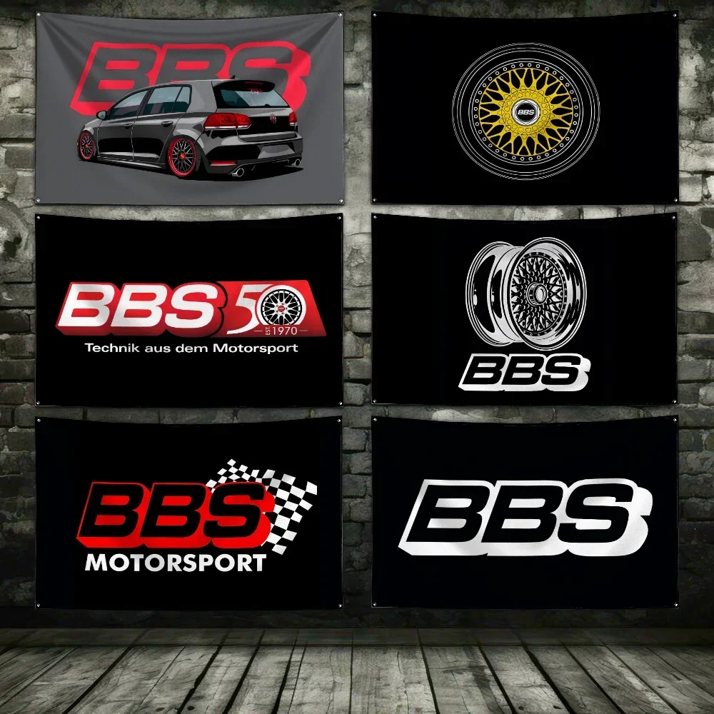 B-BBS Sport Racing Car Флаг Полиэстеровый печатный баннер для гаража или наружного декора