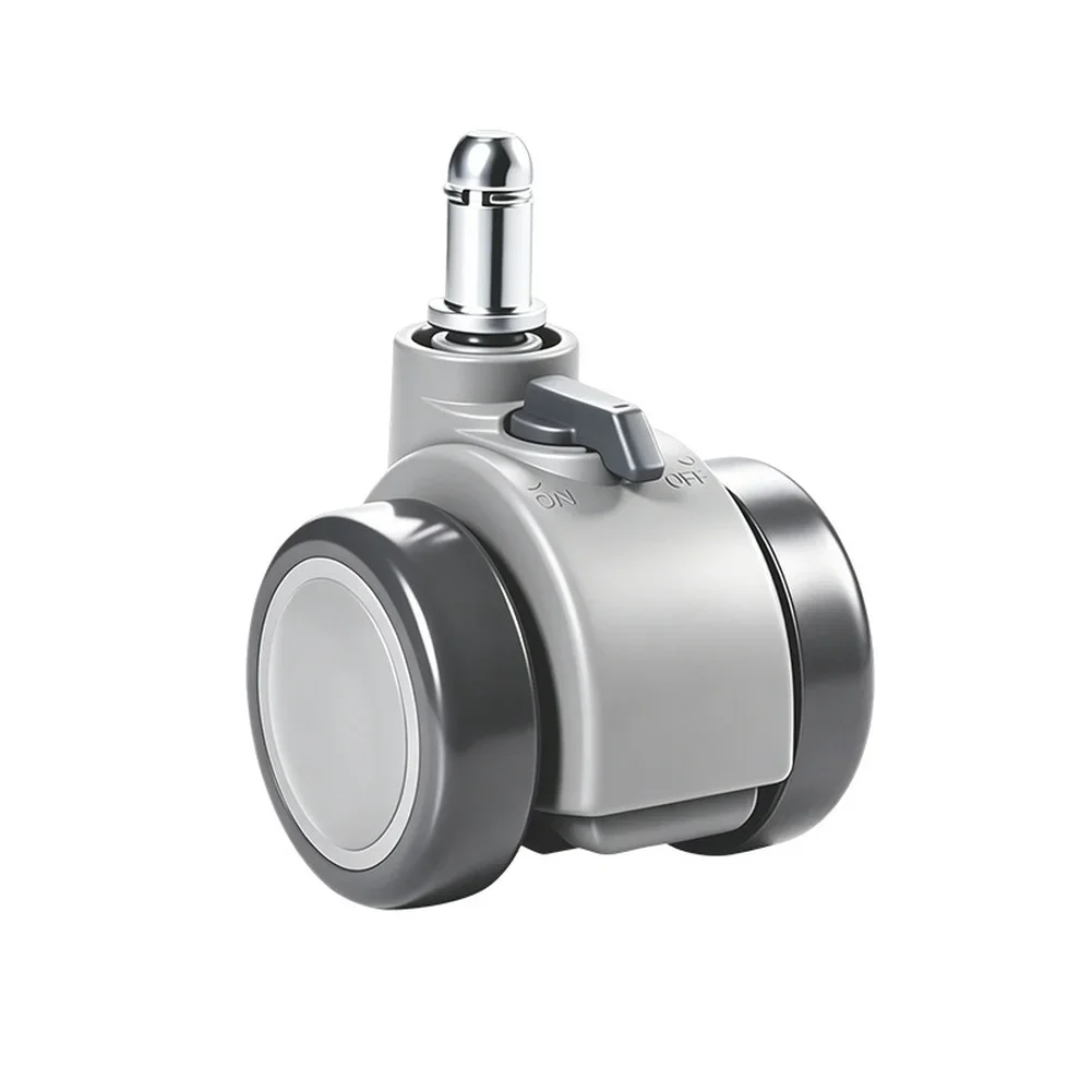 2 Inch Silent PU Caster Wheels for Children Chairs with Integrated Gravity Lock System and Full 360 Degree Swivel Capability