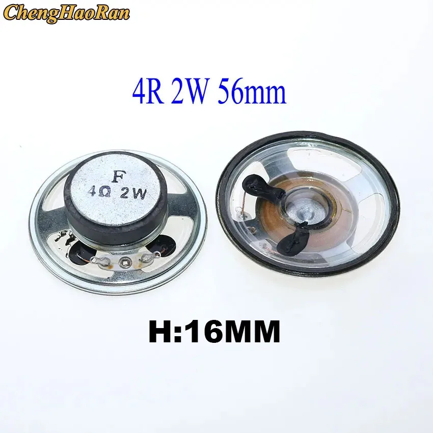 ChengHaoRan 1/2/3pcs Ultra-thin speaker waterproof 4/8 ohms 3W 2W 1W 3/2/1watt 8R 4R speaker Diameter 57MM 40MM 56MM