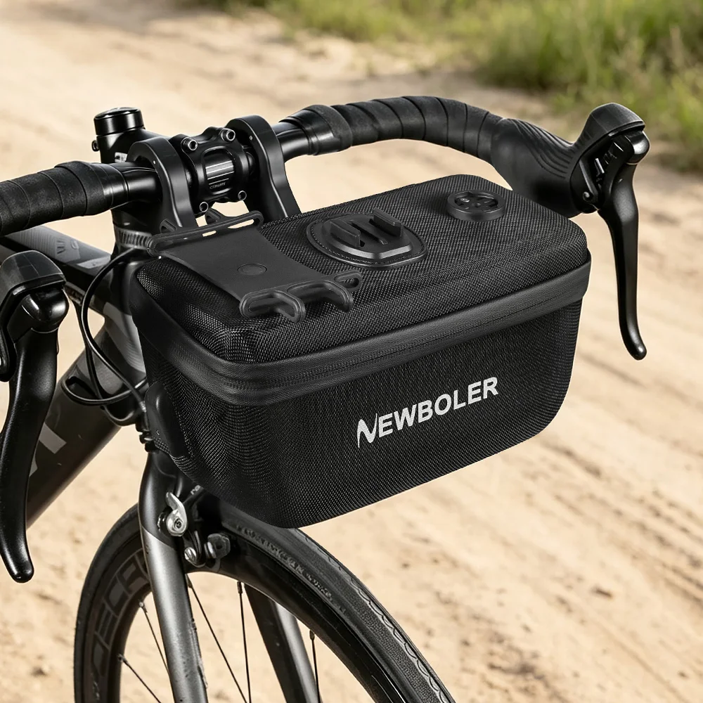 NEWBOLER 4-in-1 Multifunktionale Fahrrad-Fronttasche Wasserdichte Fahrrad-Lenkertasche EVA-Hartschalen-Fahrradlenkertasche Fahrradzubehör – Detail 20