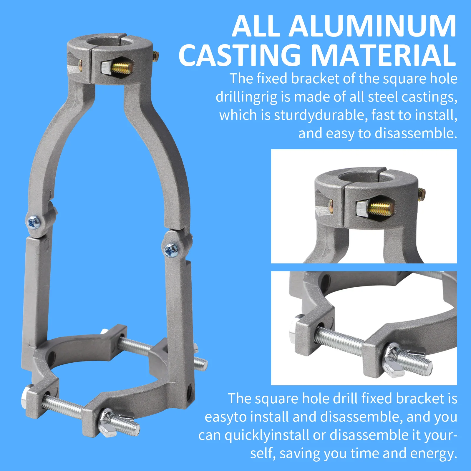 Square Hole Drill Bit Adapter for Easy Installation and Disassembly Mortise Machine, Power Tool Accessory for Drill Machines