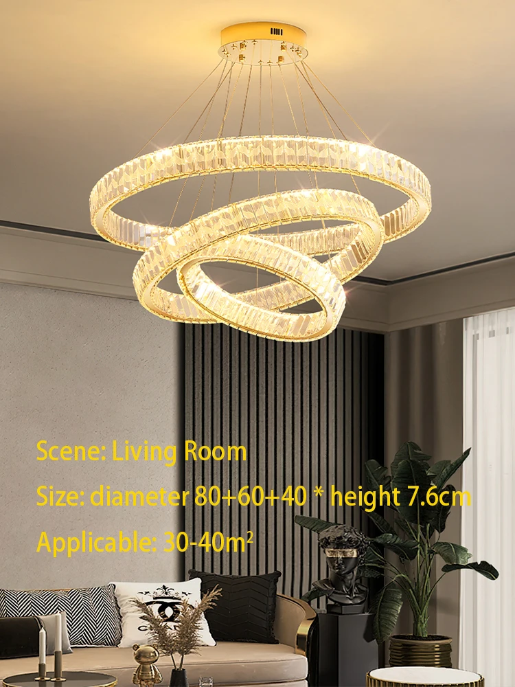 

Modern LED crystal chandelier indoor ceiling crystal lamp living room bedroom kitchen dining room pendant lamp creative lighting