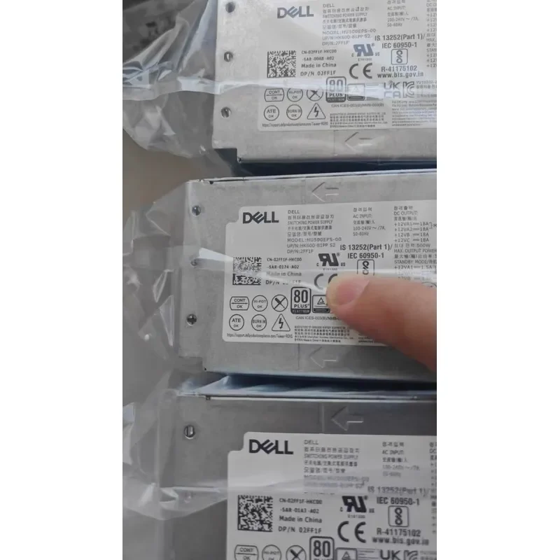 for Dell New Original Power Supply Model HU500EPS-00 500W 80 Plus Efficiency Desktop PC Replacement Adapter