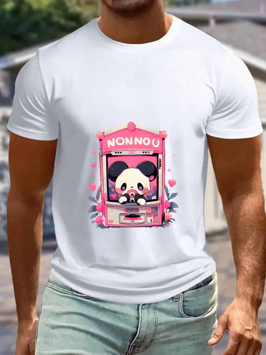 تي شيرت صيفي غير رسمي تي شيرت مغسول تي شيرت فضفاض كبير الحجم بأكمام قصيرة مع أنماط فريدة من نوعها عصرية وممتعة #2