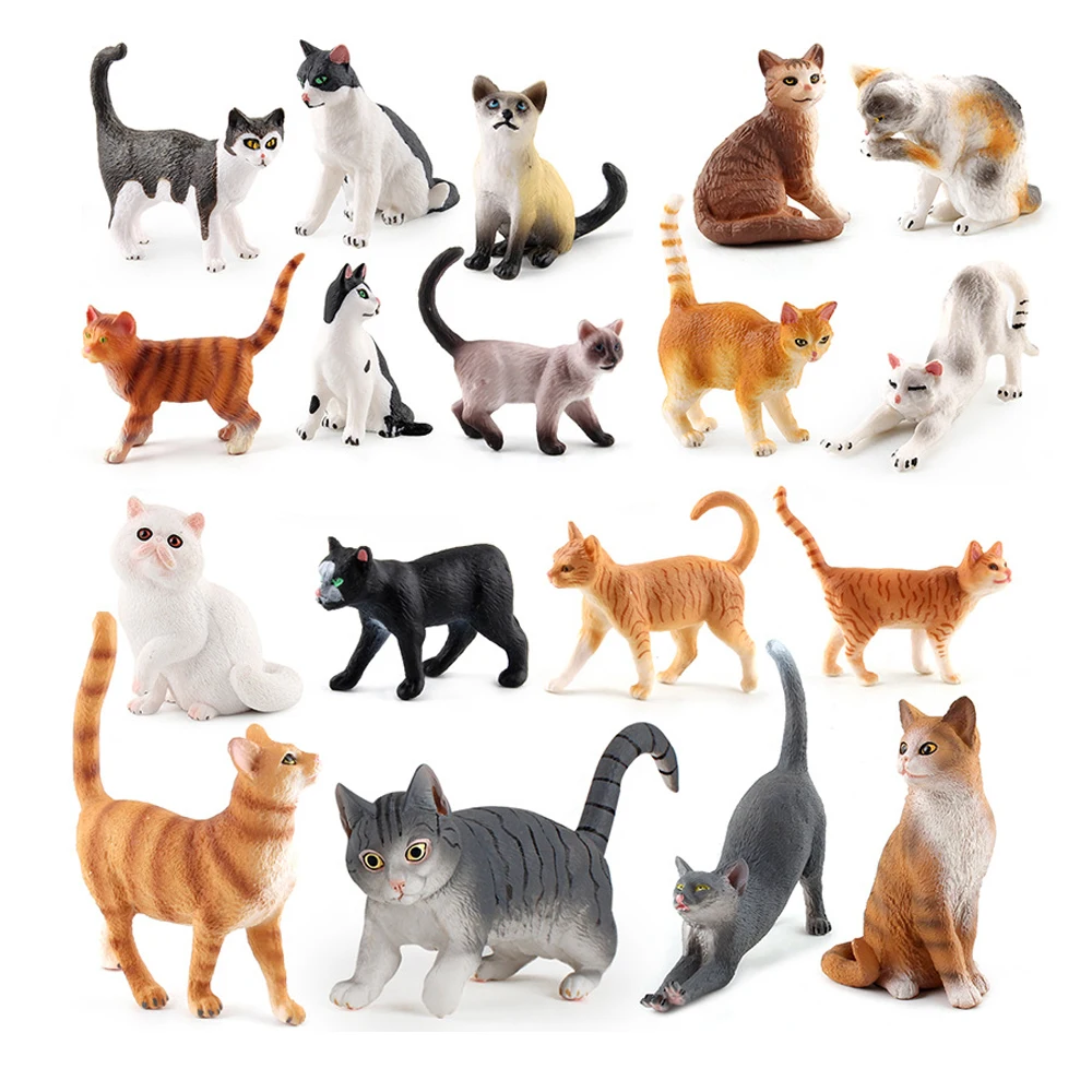 Kids Toys Under 200 - Figuras Realistas de Gatos de Plástico: