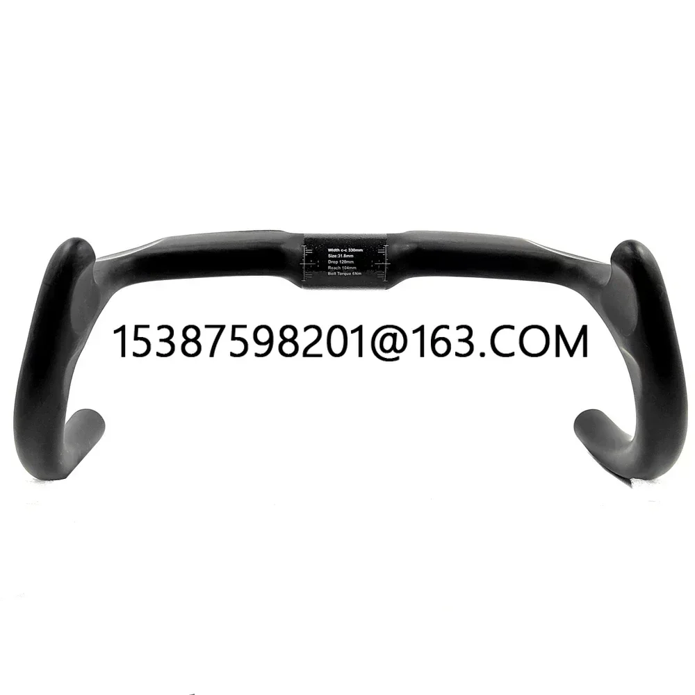 HB23 2024 New Standards 31.8*330/350/370/390mm Carbon Track Handlebar Full Toray T800 Carbon Fiber Road Handlebar