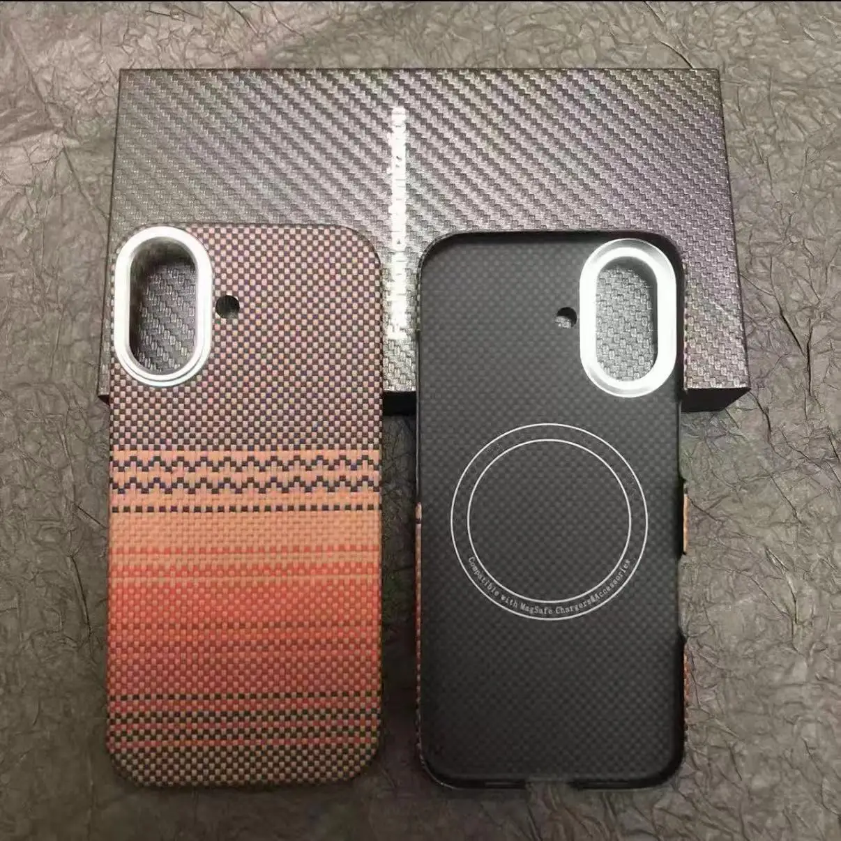 

Магнитный чехол для телефона из арамидного волокна для iPhone 17, ультратонкий защитный чехол из настоящего углеродного волокна от падения