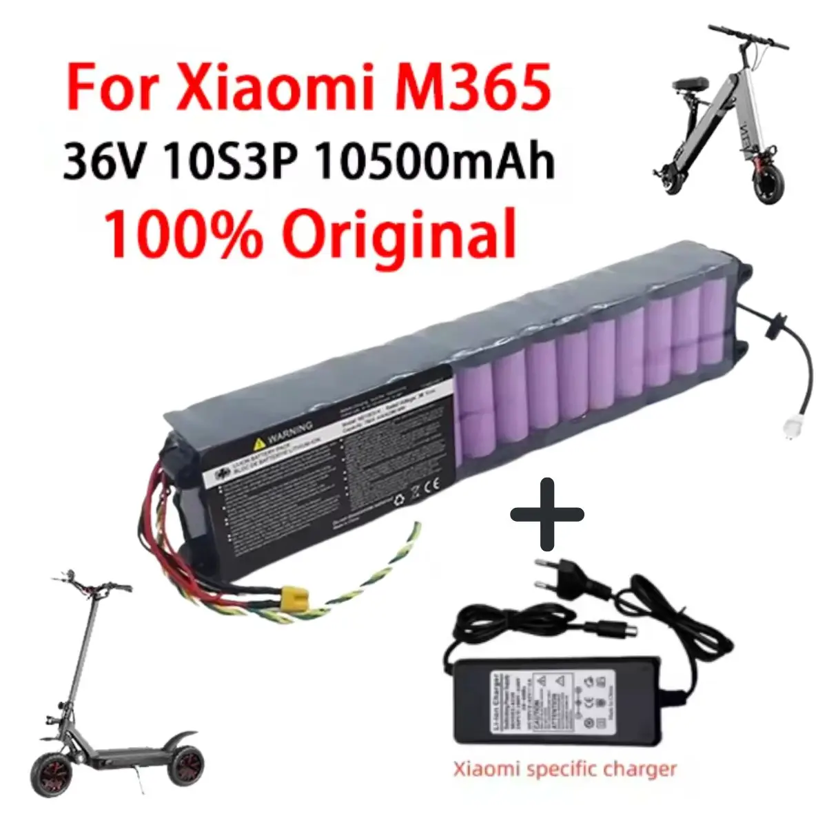 36V Li-ion Battery pack 10.5Ah Suitable For MiJia M365 Scooter Battery pack,Electric Scooter,Waterproof Bluetooth Communication