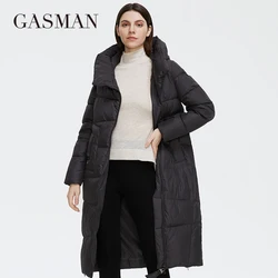 GASMAN 2022 Winter Jacket Women Brand High Quality Casual Long Women's Jackets Hooded Zipper Pocket Puffer Parkas Outwear 8197