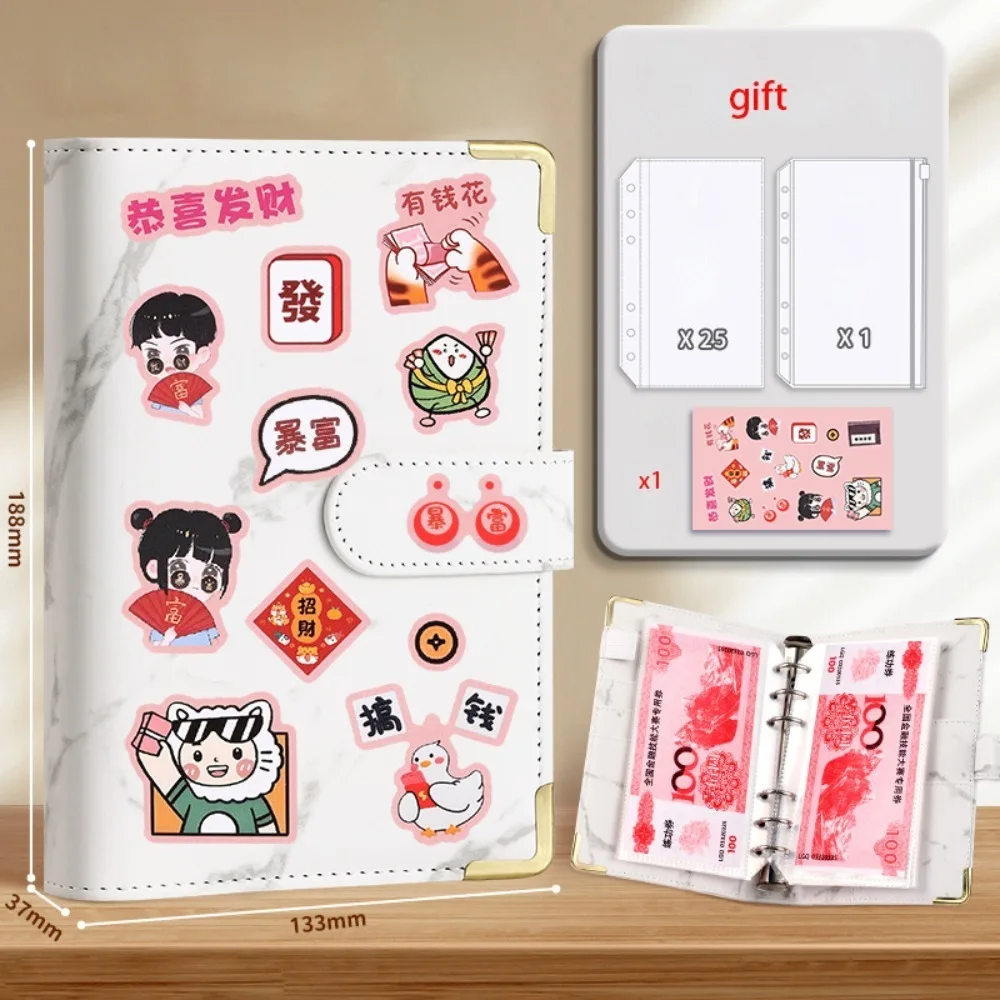 

Конверты для экономии денег, экономия денег Challeng, водонепроницаемая мини-переплет из искусственной кожи, экономия, большой емкости, многоразовые