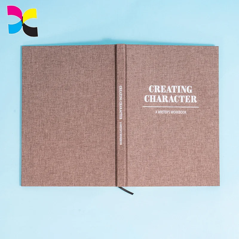 

Factory printing custom fabric linen cloth hardcover book
