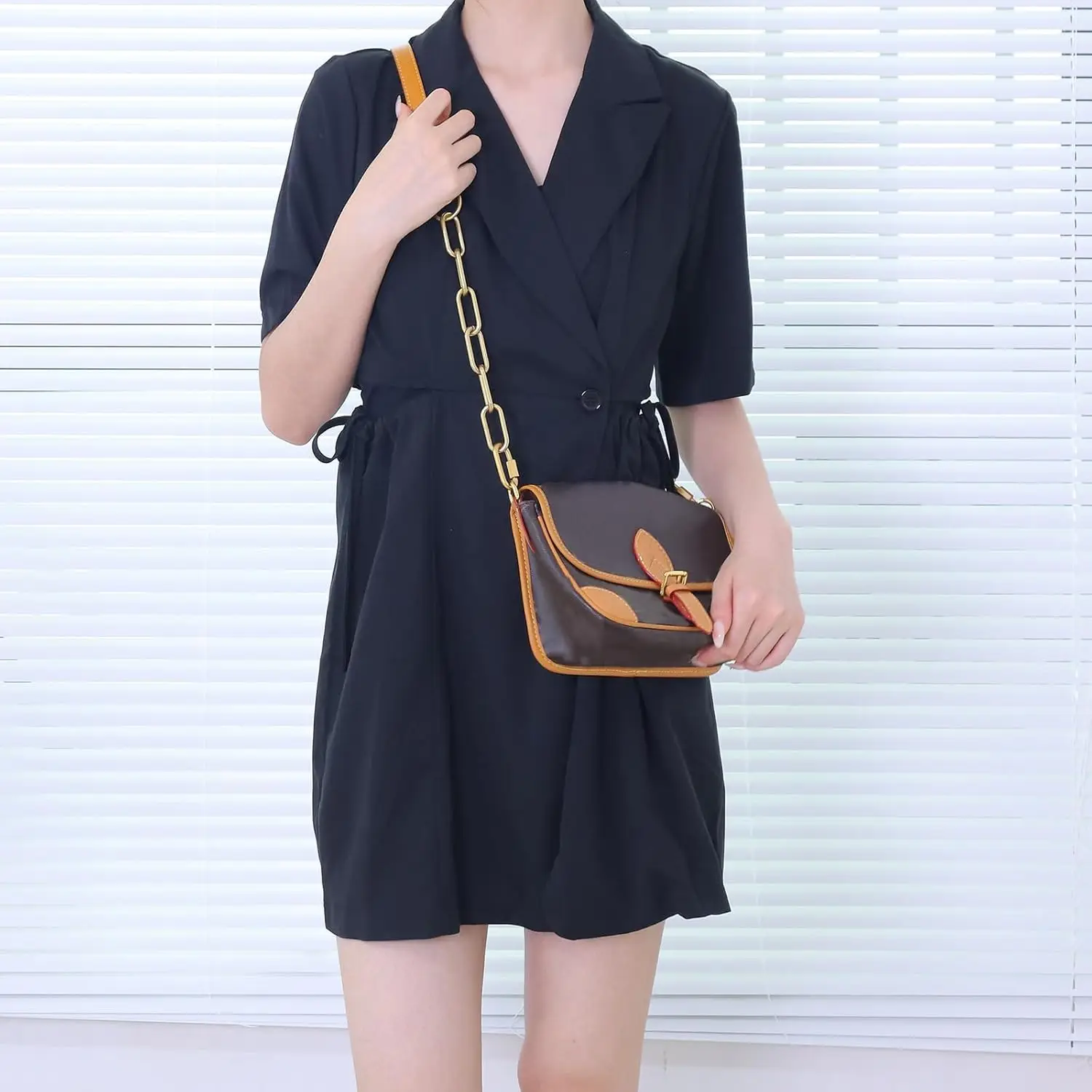 Genuine Leather Purse Strap Adjustable Replacement Crossbody Shoulder Bag Handbag #2