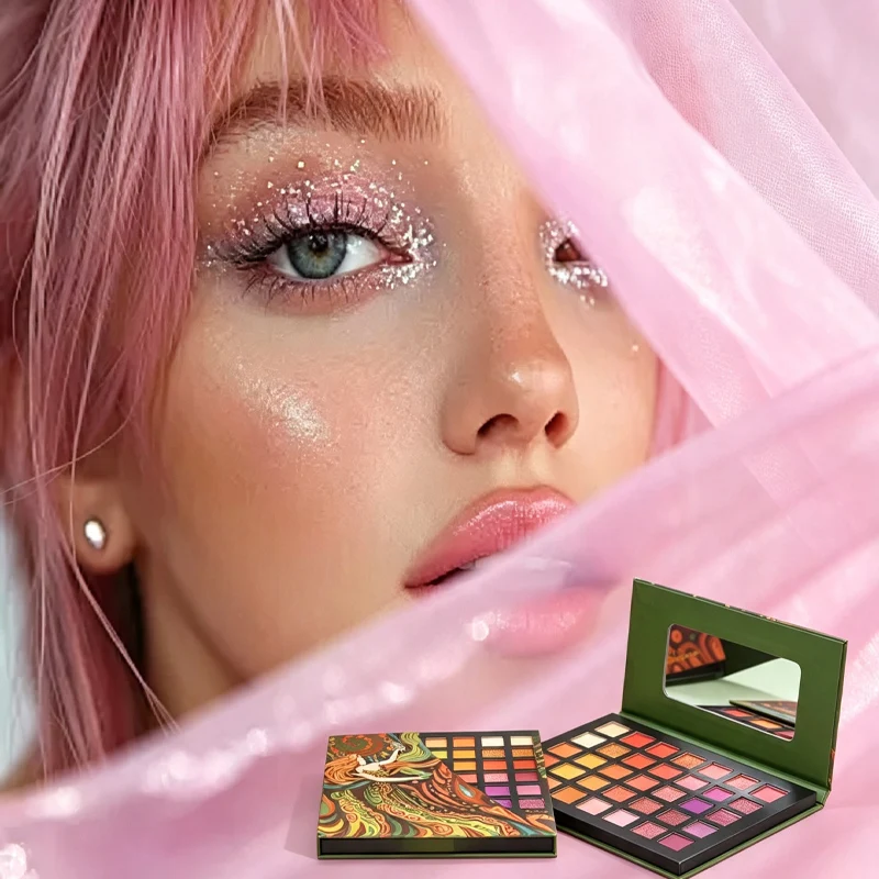 36 Colors Dazzling Eyeshadow Palette | Ultra Pigmented & Blendable, One-Swipe Intensity, Perfect for Parties & Festivals, Unleash Your Creativity