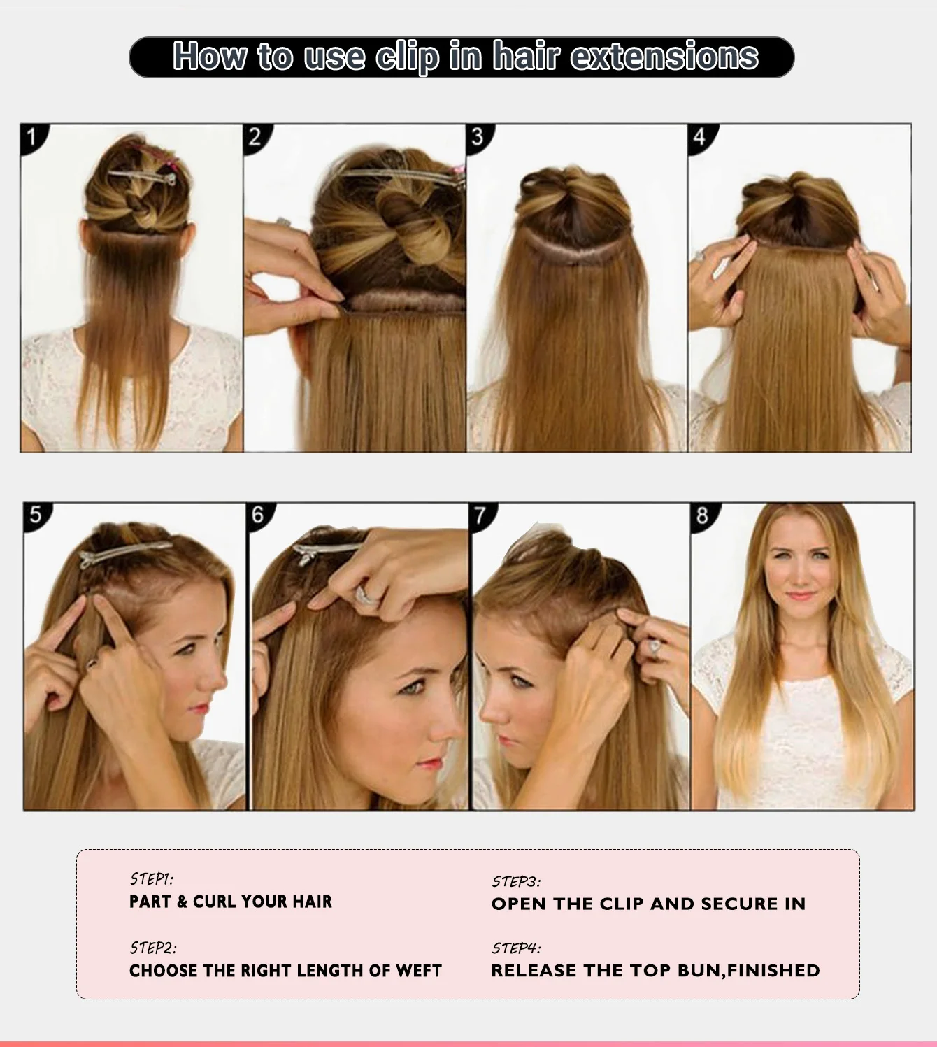 本物の人毛エクステンション 7 個クリップヘアエクステンション人毛 120 グラムダブル横糸ヘアエクステンション人毛女性のための