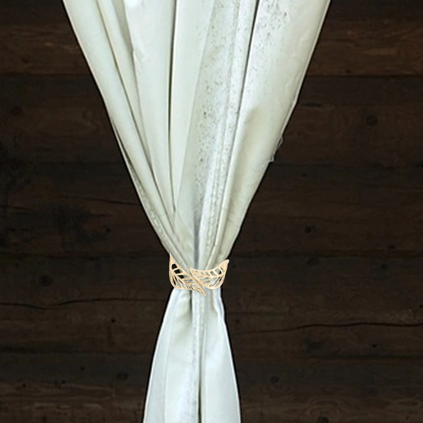 

Metal Leaf Buckles Golden Pair Drapes Tiebacks Holders Fasteners Curtain Tieback Fastener Window Accessories Hardware