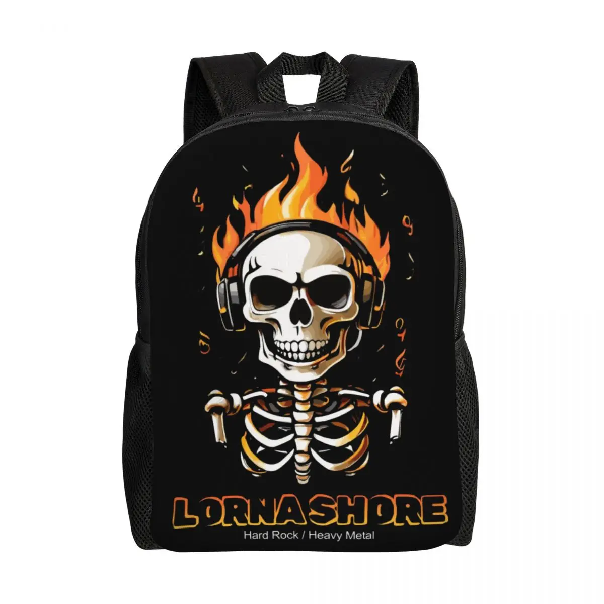 

Custom Shores Band Death Metal Lornas Rocker Backpacks for Men Women College School Student Bookbag Fits 15 Inch Laptop Bags
