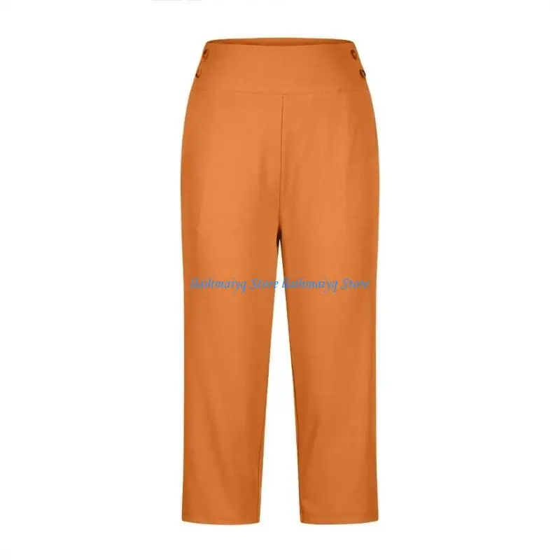 573B Pants for Women Stretch Cropped Casual Capris Work Slacks Yoga Dress Pant Pants