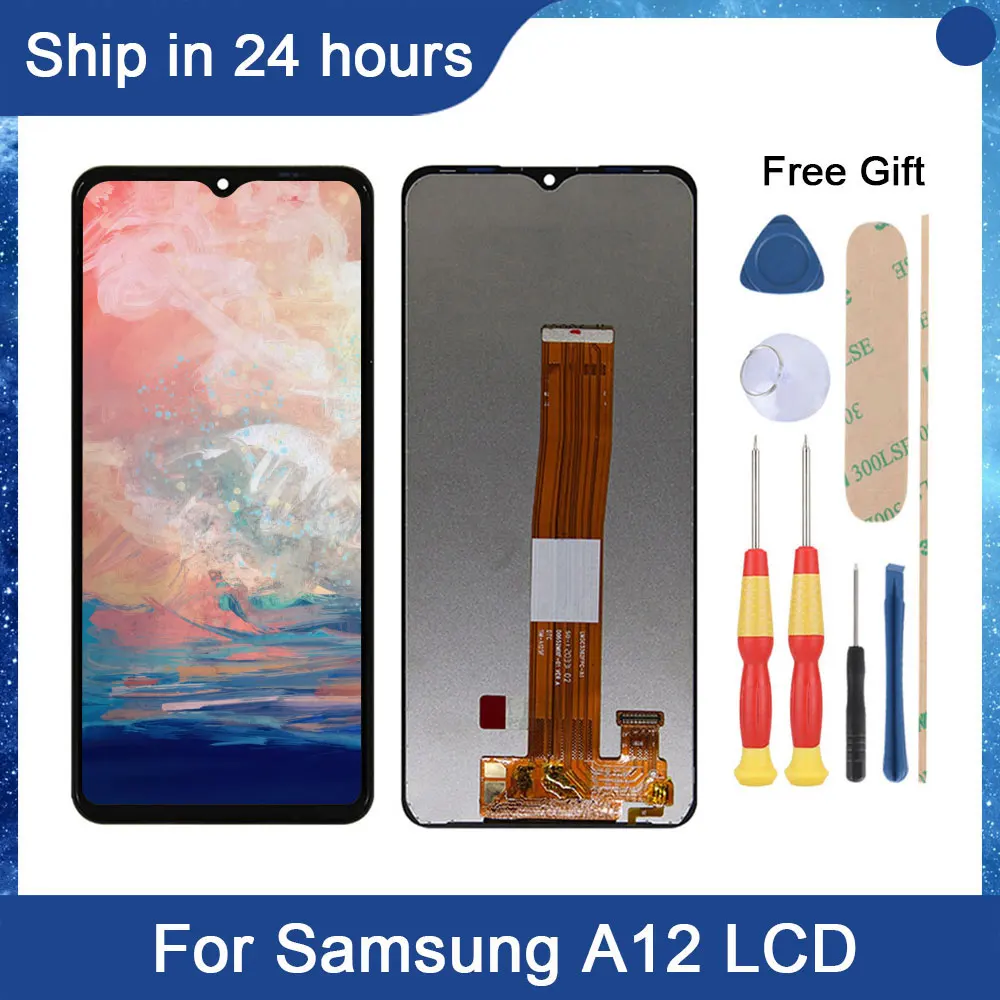 AiNiCole 6.5'' For Samsung Galaxy A12 LCD Display Touch Screen Digitizer Assembly A125F SM-A125F A125 LCD Screen Replacement