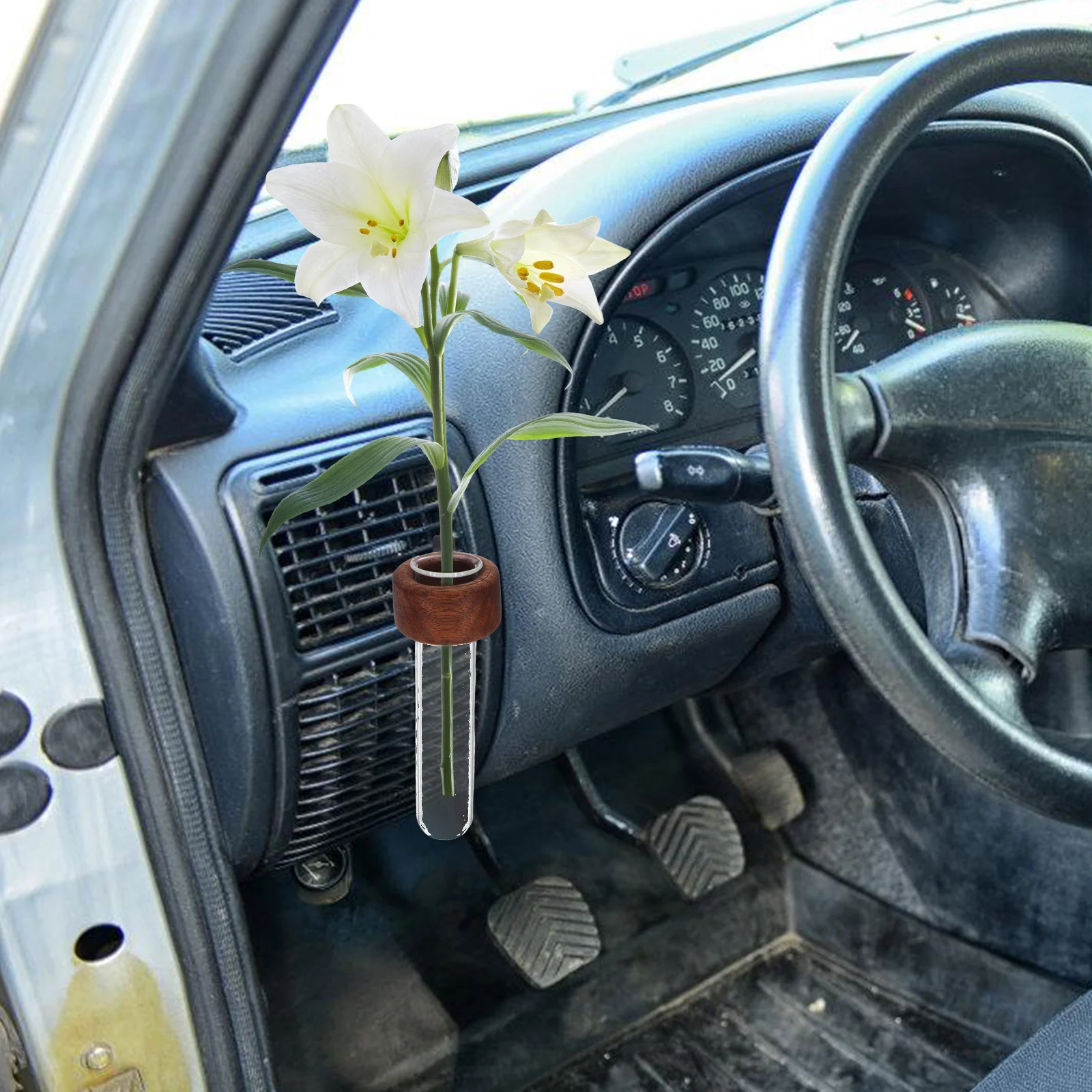 Car Flower Vase Diffuser Mini Air Vent Clip Aromatherapy Interior Decoration Artificial Plant Auto Vent Clips Car Accessories