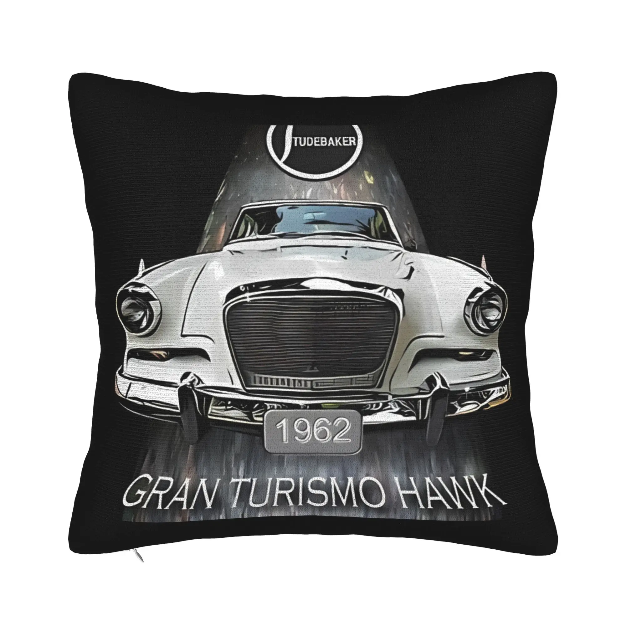 Studebaker Gran Turismo Hawk para Porch Patio, sofá, sala de estar, fundas de almohada para exteriores, funda de almohada Gran Turismo con cierre de cremallera