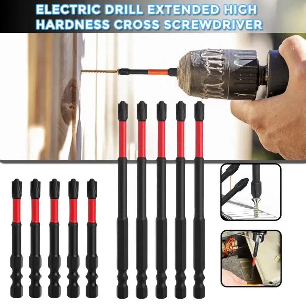 

Electrician Drill Bit Kit Electricians Impact Screwdriver Bit Set with Slotted Heads 1/4 Inch Hex Shank Cnc Machined Metal