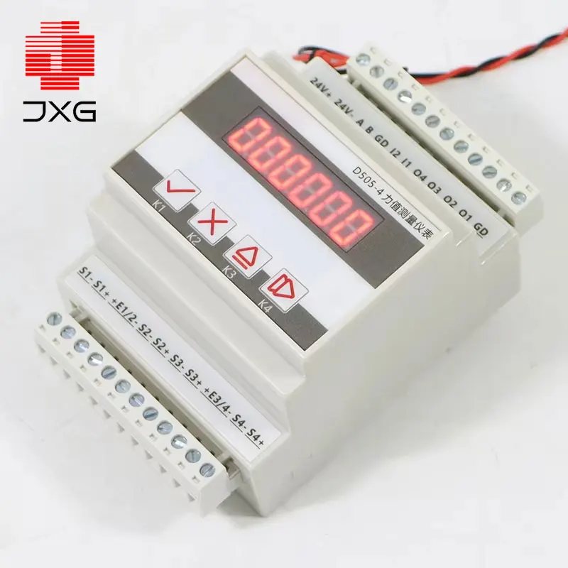Industrial Load Cell Indicator Transmitter 4CH RS485 0-10V 4-20mA High Precision Digital Force Gauge for Automatic Tester