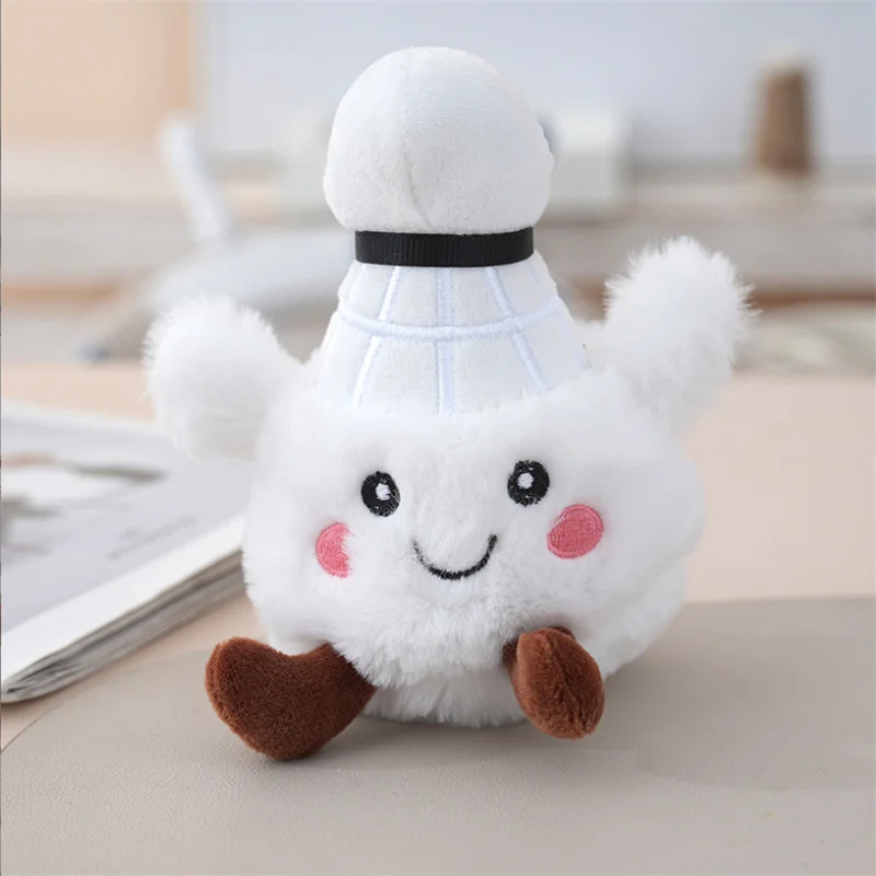 12cm Cartoon Badminton Pendant Plush Toy For Kids Gifts New Super Cute 2 Optional Doll Bag Pendant Keychain