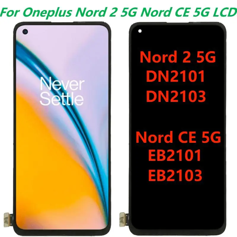 

Оригинальный ЖК-дисплей 6,43 дюйма для OnePlus Nord 2 5G DN2101 с рамкой Nord CE 5G EB2101, ЖК-дисплей с сенсорной панелью и дигитайзером в сборе