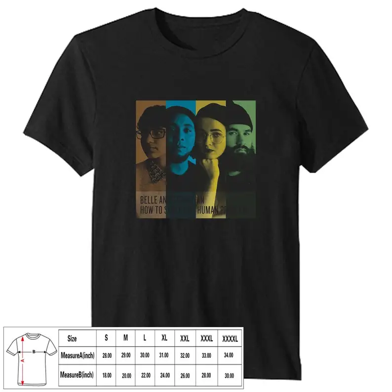

Belle and Sebastian indie pop band Mens T-shirt USA Size