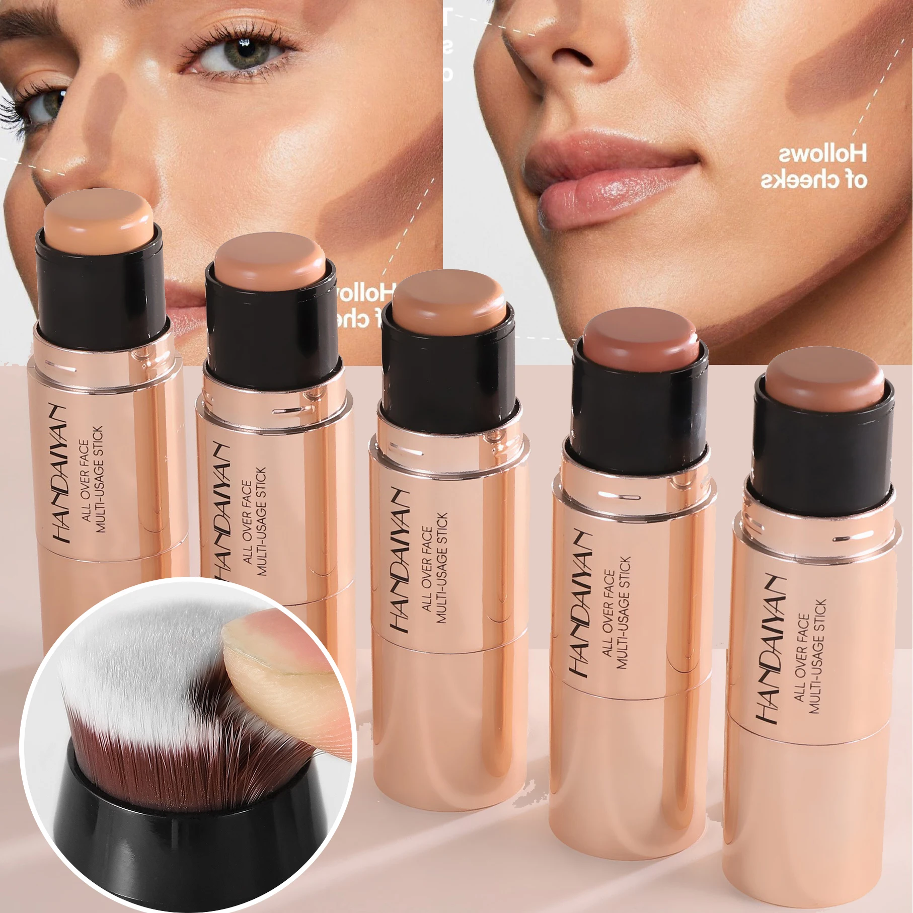Double-head Face Bronzer Contour Stick Cream Makeup Light Dark Double-head Face Bronzer Contour Stick Cream Makeup Light Dark