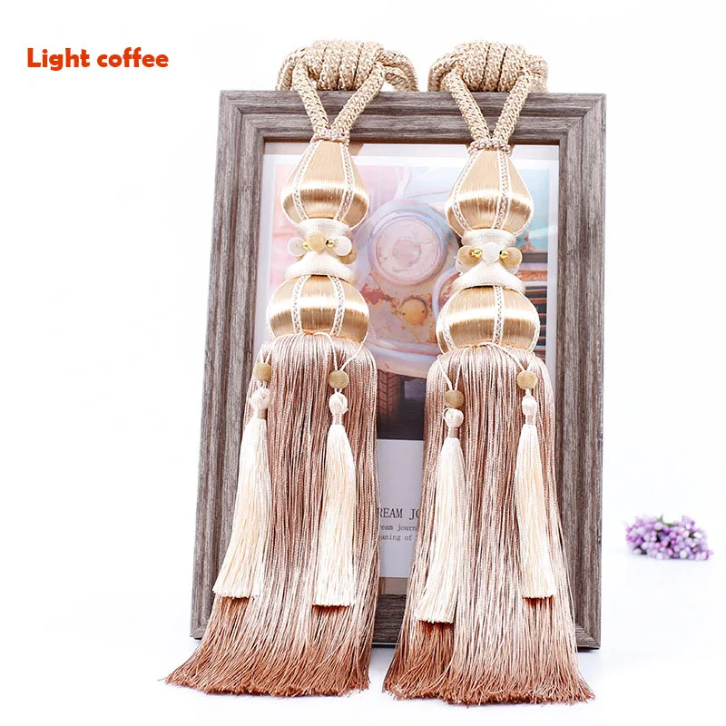 1Pair Factory Direct High Quality Luxury Curtain Tieback Tassels for Europe Curtains Living Room Curtain Holder Bedroom