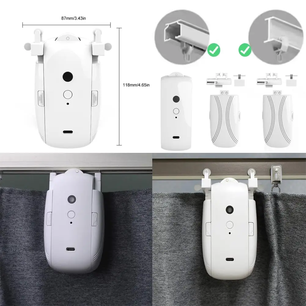 Smart For Home Curtain Opener Electronic T/U Track Curtain Motor Robot Remote Button Control Automatic Curtain Opener