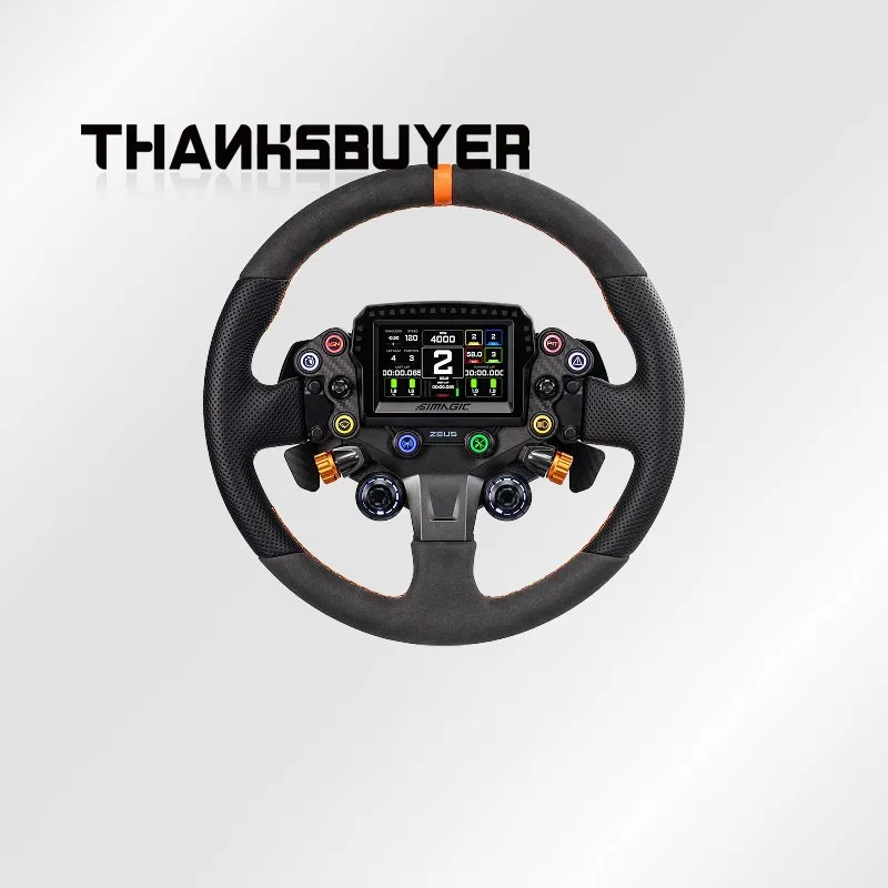 Simagic Zeus Sport Racing Steering Wheel 310/320/330mm Leather Suede Rim with Optional MagicDash Display