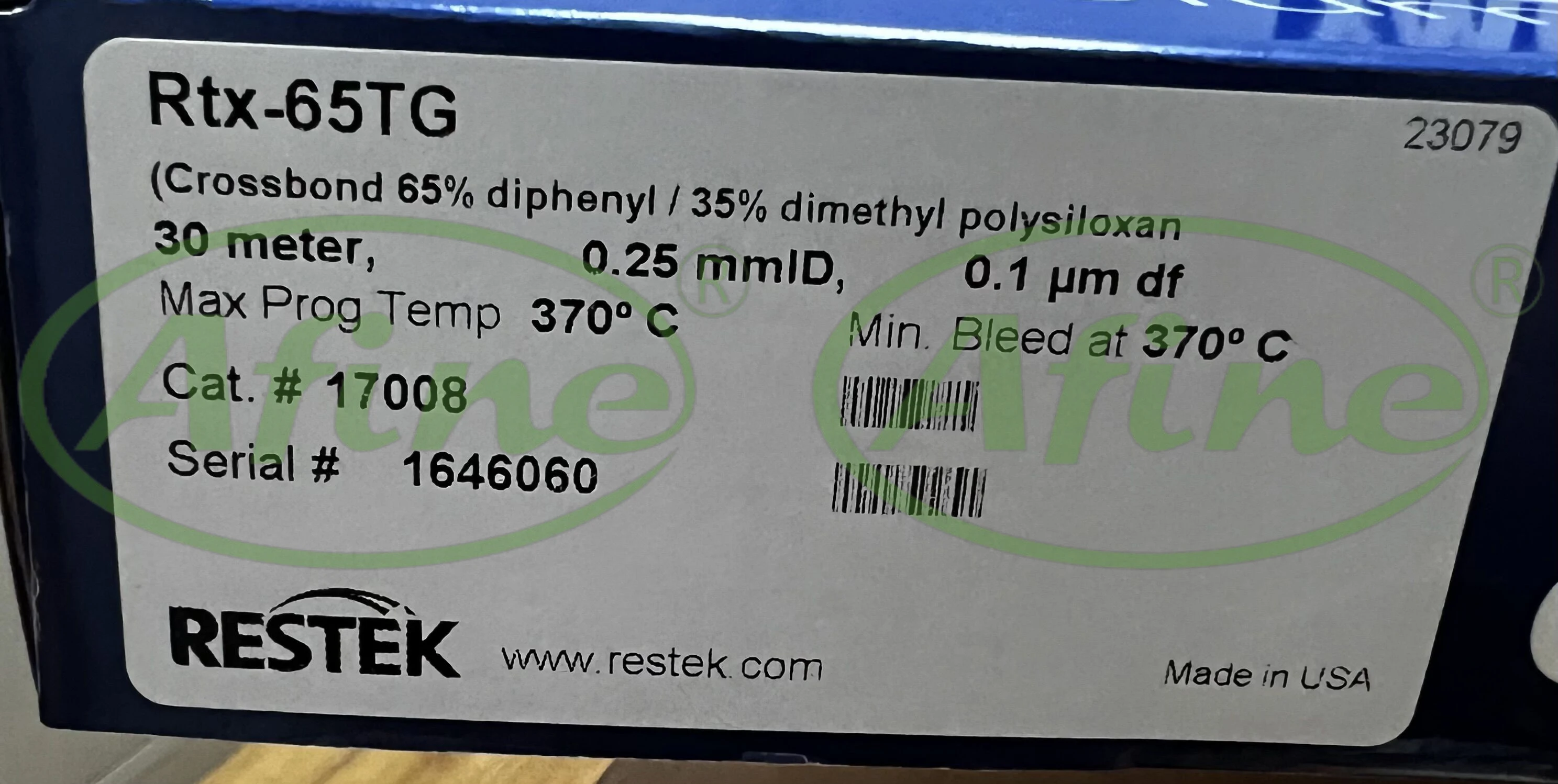 

AFINE Agilent RESTEK,17008,RTX-65TG, 30M X 0,25MM, 0,1UM