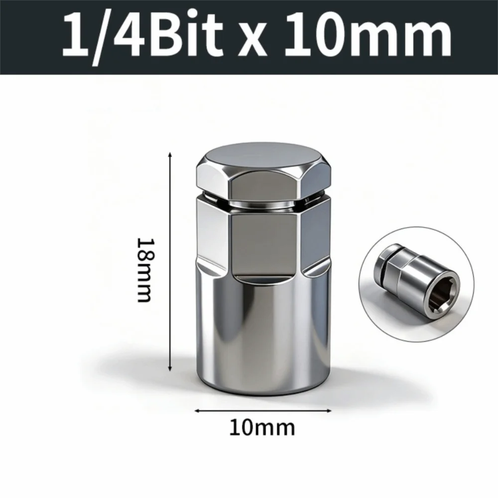 

Creativity Portable Hexagonal Ratchet Wrench Adapter Multifunctional Durable Concave Adapter Quick-release Drill Bit